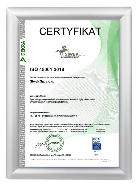 ISO 45001:2018 by DEKRA